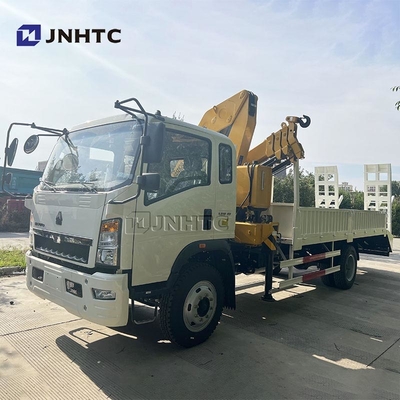 HOWO Cargo Cargo Camion gru montata Camion gru 290HP 5Ton Camion merci a piatta piastra