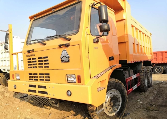 371HP fuori dal camion della strada principale, autocarri a cassone resistenti di colore giallo 70 tonnellate di carico