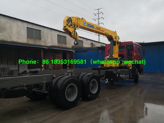 Il camion diritto del braccio di Sinotruk Xcmg 10T ha montato la gru con il contenitore Euro2 LHD di carico di 7000MM