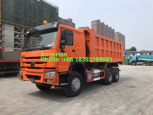 Autocarro con cassone ribaltabile resistente arancio di 6x4 371hp 20M3 con 10 pneumatici