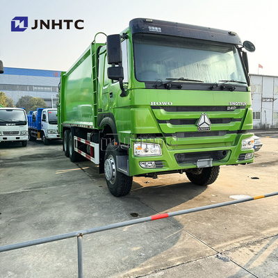 HOWO 6x4 camion spazzatura Compattatore Euro 2 smaltimento rifiuti spazzatura caricatore posteriore camion verde diesel modello nuovo