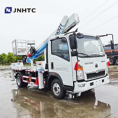 Howo 4x2 Bucket Truck Piattaforma di lavoro aerea Truck Mounted High Altitude Operation Truck Per la manutenzione del lampione stradale