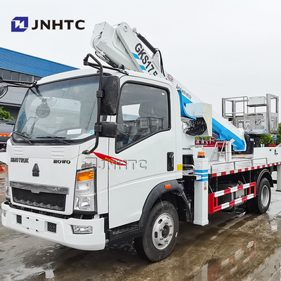 Howo 4x2 Bucket Truck Piattaforma di lavoro aerea Truck Mounted High Altitude Operation Truck Per la manutenzione del lampione stradale