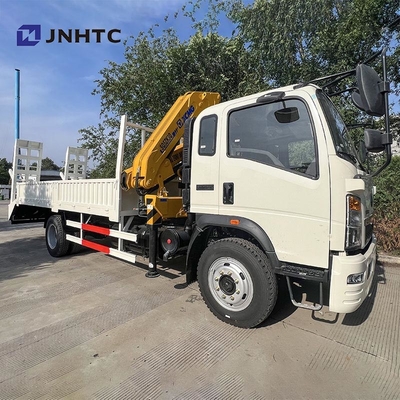 HOWO Cargo Cargo Camion gru montata Camion gru 290HP 5Ton Camion merci a piatta piastra