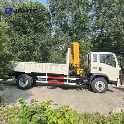 HOWO Cargo Cargo Camion gru montata Camion gru 290HP 5Ton Camion merci a piatta piastra