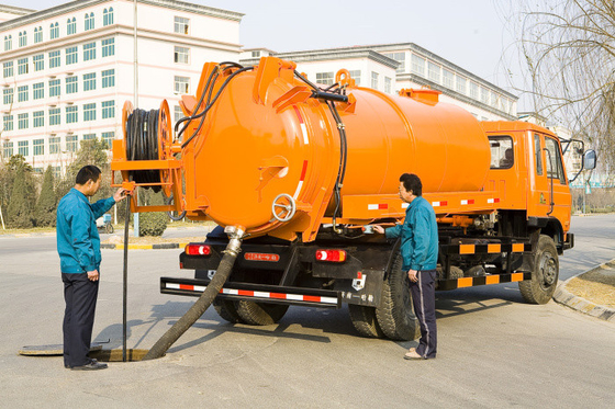 266 cavalli vapore di aspirazione delle acque luride trasportano 6 il ³ su autocarro arancio del corpo 3-30m del carro armato del camion di smaltimento dei rifiuti delle ruote