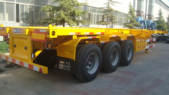 Attrezzatura bassa del rimorchio del letto dell'asse del collo d'oca 3, colore basso di giallo del rimorchio dei semi del letto