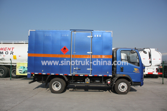 camion commerciali di bassa potenza di multi colore 116HP, luce cube van truck di HOWO 4*2