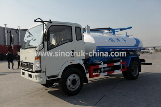 HOWO accendono le ruote del camion 6 di vuoto della fogna 10 tonnellate che caricano 116hp SHMC5107GXW di modello