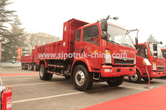 12 tonnellate di HOWO 4×2 di autocarro con cassone ribaltabile di bassa potenza con 105HP EuroIII anteriore sollevando 6 gomme