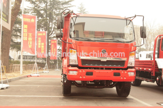 12 tonnellate di HOWO 4×2 di autocarro con cassone ribaltabile di bassa potenza con 105HP EuroIII anteriore sollevando 6 gomme