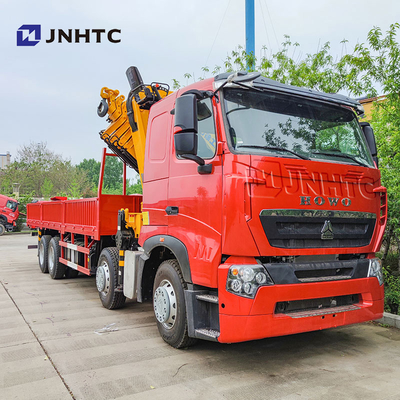 Howo T7H Nuovo 8*4 12 ruote 40 tonnellate 380 HP Gru montata Max 16 tonnellate Arm Cargo Con Gru Truck
