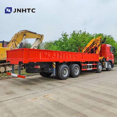 Howo T7H Nuovo 8*4 12 ruote 40 tonnellate 380 HP Gru montata Max 16 tonnellate Arm Cargo Con Gru Truck