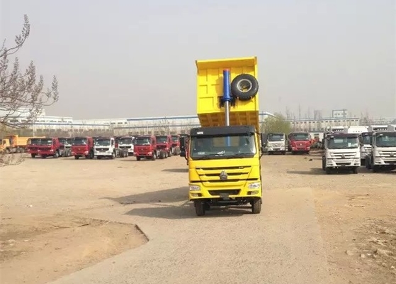 l'autocarro con cassone ribaltabile resistente di 8×4 371HP 32 tonnellate carica il colore giallo rosso bianco della scatola dello scarico 30CBM