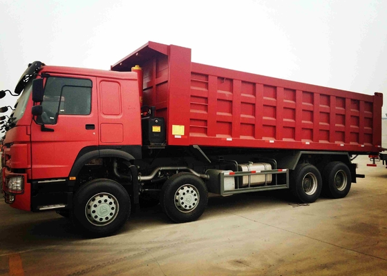 l'autocarro con cassone ribaltabile resistente di 8×4 371HP 32 tonnellate carica il colore giallo rosso bianco della scatola dello scarico 30CBM