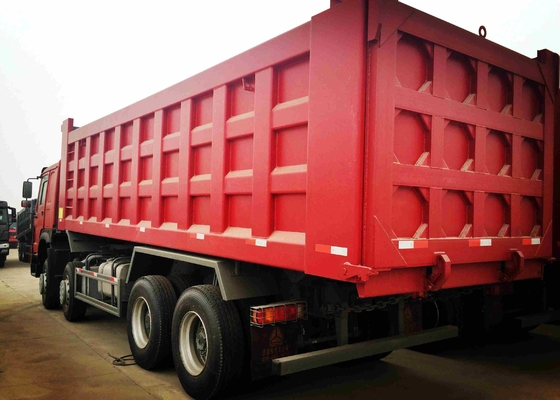 l'autocarro con cassone ribaltabile resistente di 8×4 371HP 32 tonnellate carica il colore giallo rosso bianco della scatola dello scarico 30CBM
