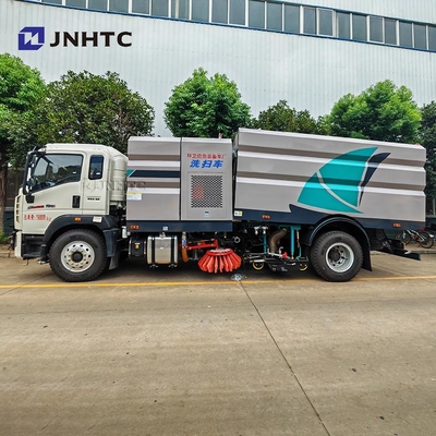 HOWO Camion spazzino stradale 4X2 Camion spazzatore di sale stradale montato Camion pulitore neve