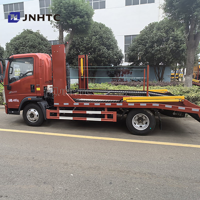 Trascinamento di 3 auto Sinotruk HOWO 4X2 Doppio ponte 5t 6t Diesel Fuel Fully Landed Wrecker Rescue Vehicle Flatbed Truck
