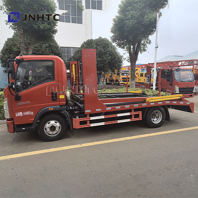 Trascinamento di 3 auto Sinotruk HOWO 4X2 Doppio ponte 5t 6t Diesel Fuel Fully Landed Wrecker Rescue Vehicle Flatbed Truck
