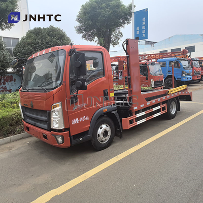 Trascinamento di 3 auto Sinotruk HOWO 4X2 Doppio ponte 5t 6t Diesel Fuel Fully Landed Wrecker Rescue Vehicle Flatbed Truck