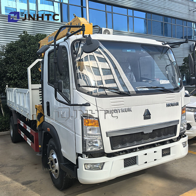 Cina Top Howo 4x2 Camion leggero carico gru montata idraulica 3Ton 4Ton 5Ton Telescopico Pickup Boom Gru in vendita