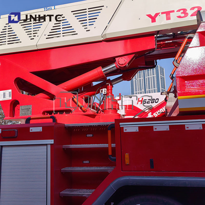 6x4 su misura 32 metri di altezza di lavoro scala aerea camion pompieri per il salvataggio di edifici alti