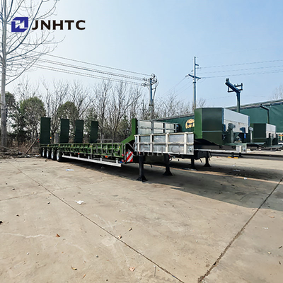 4 assi Heavy Duty Hydraulic Gooseneck Lowboy Lowbed Semi Trailer Truck Truck Trailers
