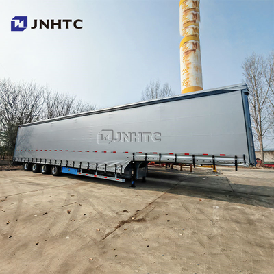 4 assi 40ft side curtain trailer con 60tons per bevande e merci side curtain trailer con trapani