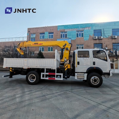 Howo Mini 4*4 6 ruote Double Row Cab Cargo Truck Con Telescopic Boom Crane Truck