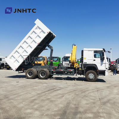 Autocarri Sinotruk Howo 6x4 371cv con gru da 10 tonnellate, gru telescopica a braccio montata su camion per Singapore