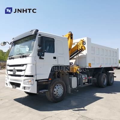 Autocarri Sinotruk Howo 6x4 371cv con gru da 10 tonnellate, gru telescopica a braccio montata su camion per Singapore