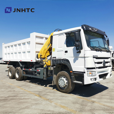 Autocarri Sinotruk Howo 6x4 371cv con gru da 10 tonnellate, gru telescopica a braccio montata su camion per Singapore