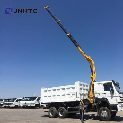 Autocarri Sinotruk Howo 6x4 371cv con gru da 10 tonnellate, gru telescopica a braccio montata su camion per Singapore