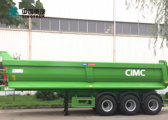 CIMC 3 tempo di impiego lungo del rimorchio dello scarico della parte posteriore di forma dell'asse 40CBM U/rimorchio di punta