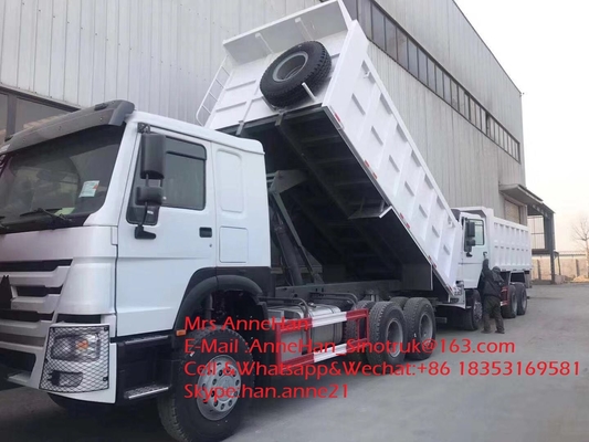 L'autocarro con cassone ribaltabile anteriore dell'ascensore Sinotruk resistente Howo7 40T 18M3 6x4 10 spinge
