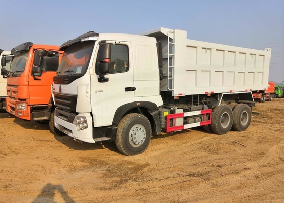 Di Howo 6x4 dell'autocarro a cassone 3 dell'asse di carico dell'autocarro con cassone ribaltabile 30 tonnellate resistenti bianche