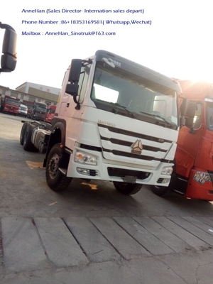 10 cabina dell'euro 2 LHD 6X4 336HP HW76 del telaio del camion del carico delle gomme SINOTRUK HOWO