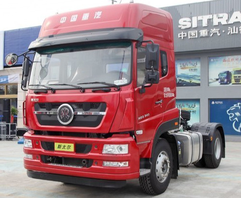 Autocarro con cassone ribaltabile del rimorchio di trattore di SINOTRUK STEYR 4X2 nel colore rosso per la tonnellata 8-20