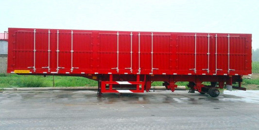 Rimorchi resistenti Steel Box Van Trailer dei semi degli assi di rosso 3 rimorchi resistenti dei semi del carico utile massimo da 40 tonnellate