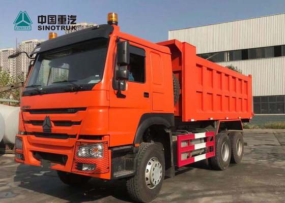autocarro con cassone ribaltabile senza camera d'aria di 20CBM 13R22.5 Tiro Sinotruk Howo 6x4 per il Ghana in arancia