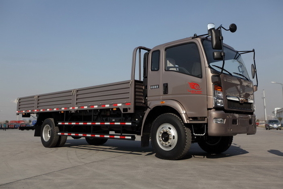 I camion commerciali di bassa potenza di HOWO 4x2 riforniscono il asse posteriore di combustibile di risparmio di colore 160hp 8.2t di Brown