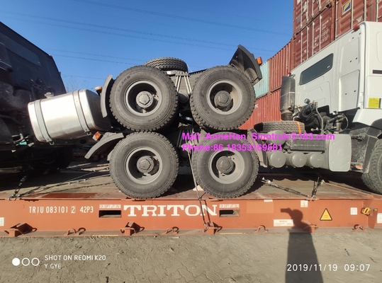 ruote di Sinotruk HowoA7 10 del camion del trattore della guida a sinistra del camion del motore primo 420hp