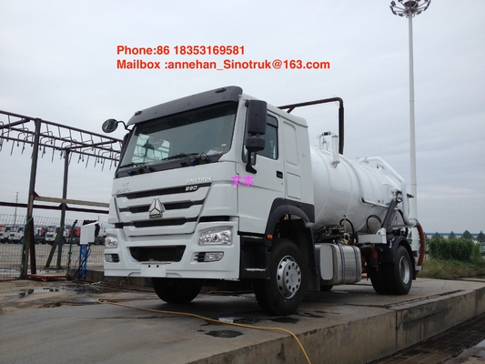 Il camion 10000L-15000L 4X2 6 di aspirazione delle acque luride di SINOTRUK HOWO spinge i camion dei rifiuti liquidi