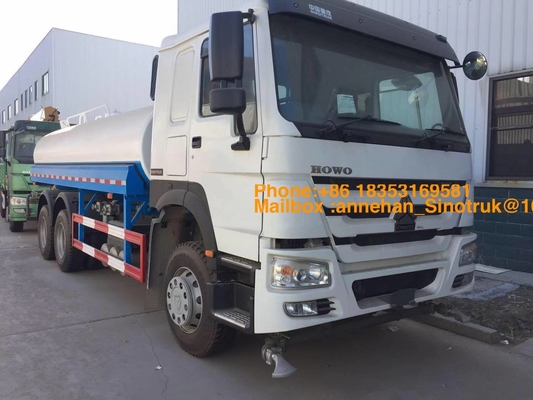 6 x 4 camion di serbatoio di acqua di 20000L 371hp con il sistema a spruzzo di Sinotruk Howo7