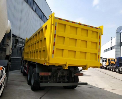 Autocarro con cassone ribaltabile resistente di HOWO 8x4, colore di giallo dell'autocarro a cassone di LHD Sinotruk