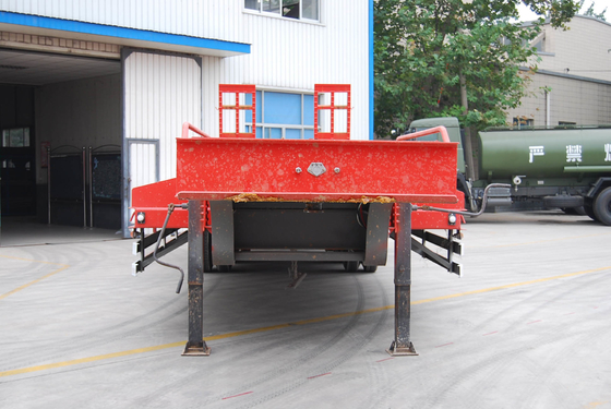 3 rimorchi resistenti dei semi di Lowbed degli assi con 2 gambe, rimorchio a base piatta dei semi