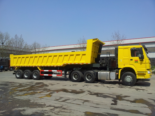 50 - rimorchio dell'autocarro con cassone ribaltabile del ribaltatore 45cbm di 70T Sinotruk CIMC per caricamento del minerale metallifero della bauxite