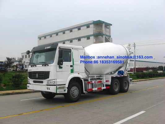 colore di bianco del carro armato 6x4 Lhd della betoniera di 336hp Sinotruk Howo7 10m3 8m3