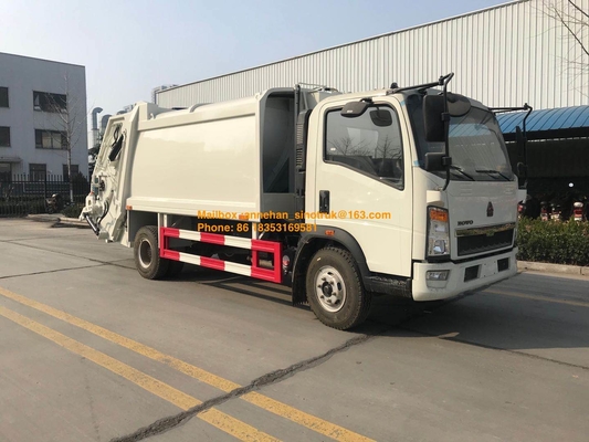 camion di immondizia del compressore delle gomme 4x2 6 di Sinotruk Howo7 8M3-10M3
