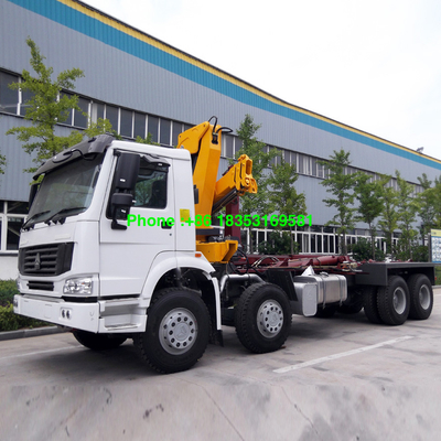 gru montata camion di Sinotruk Howo7 del contenitore di carico di 10T 6500mm